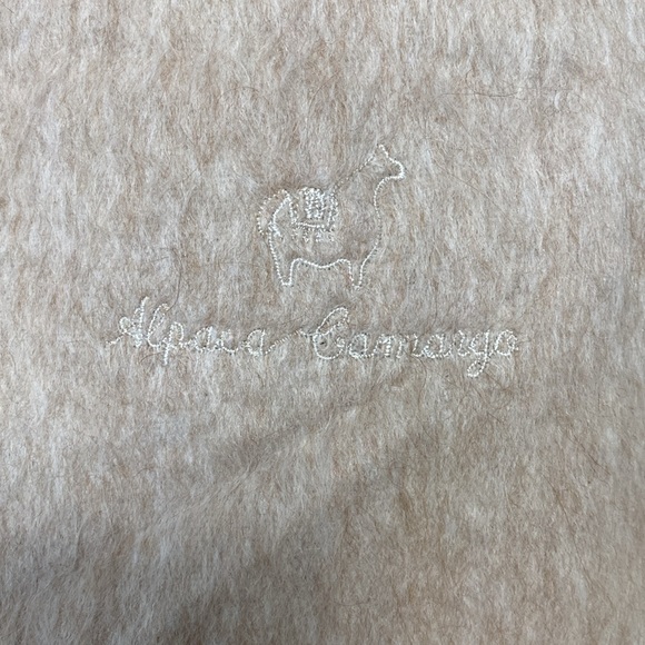 100% Alpaca Camargo scarves 1 burgundy and 1 oatmeal so soft/warm $40.00 each - Picture 5 of 12